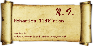 Moharics Ilárion névjegykártya